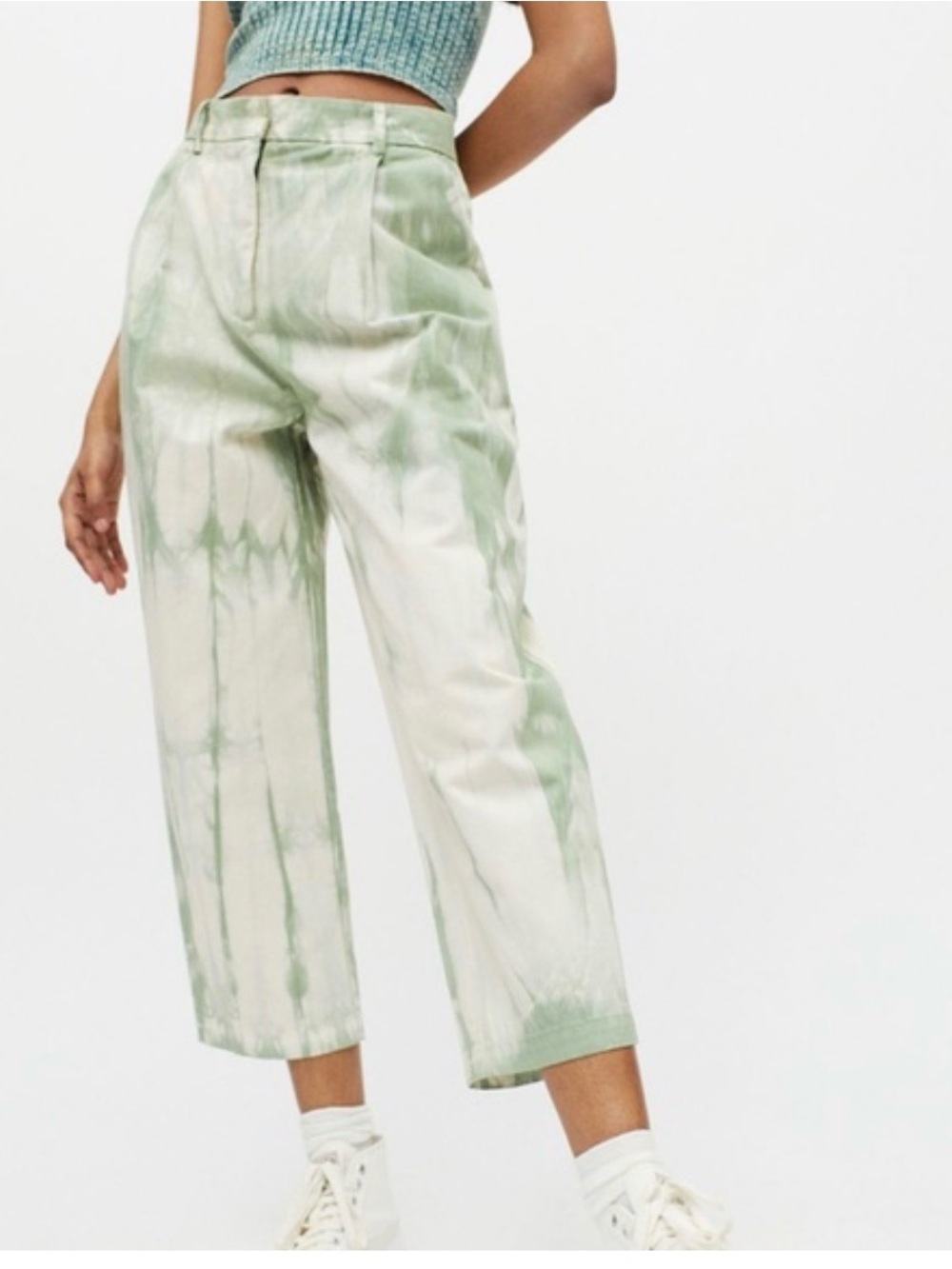 NWT Urban Outfitters Chino Tie-Dye Cropped Pants Large